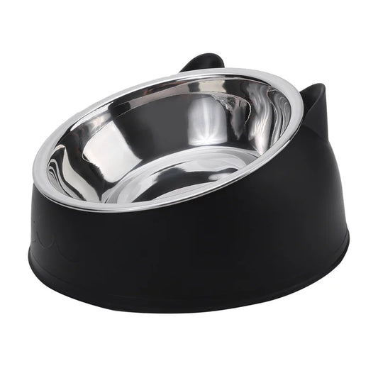 Gekantelde voerbak voor katten