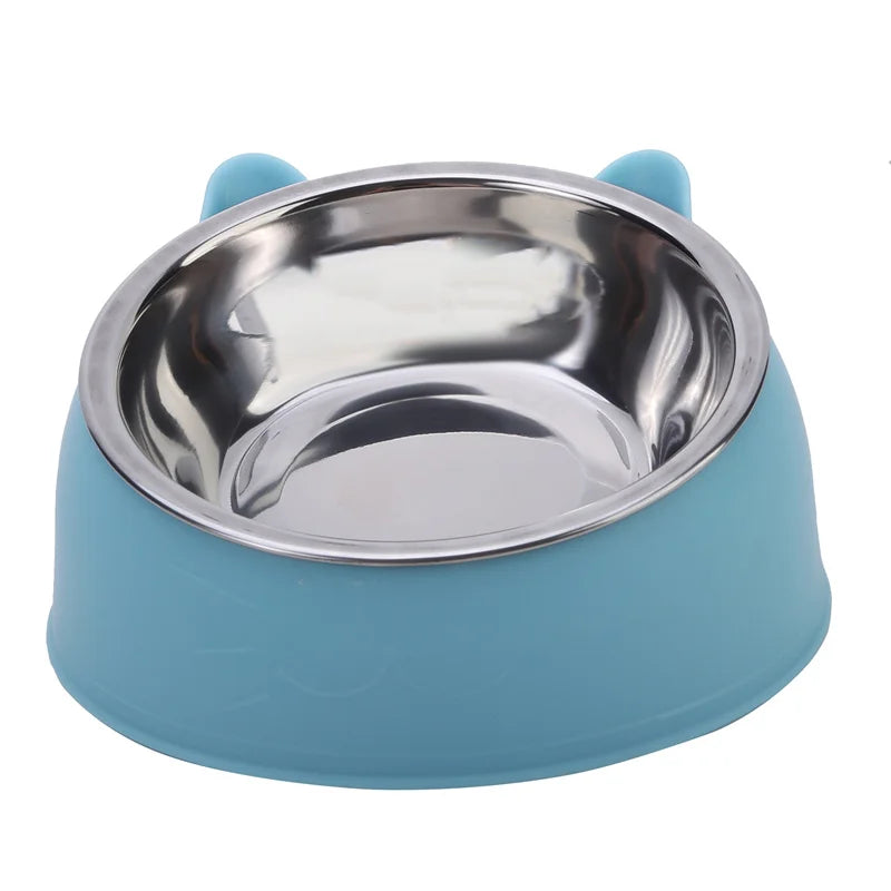 Gekantelde voerbak voor katten