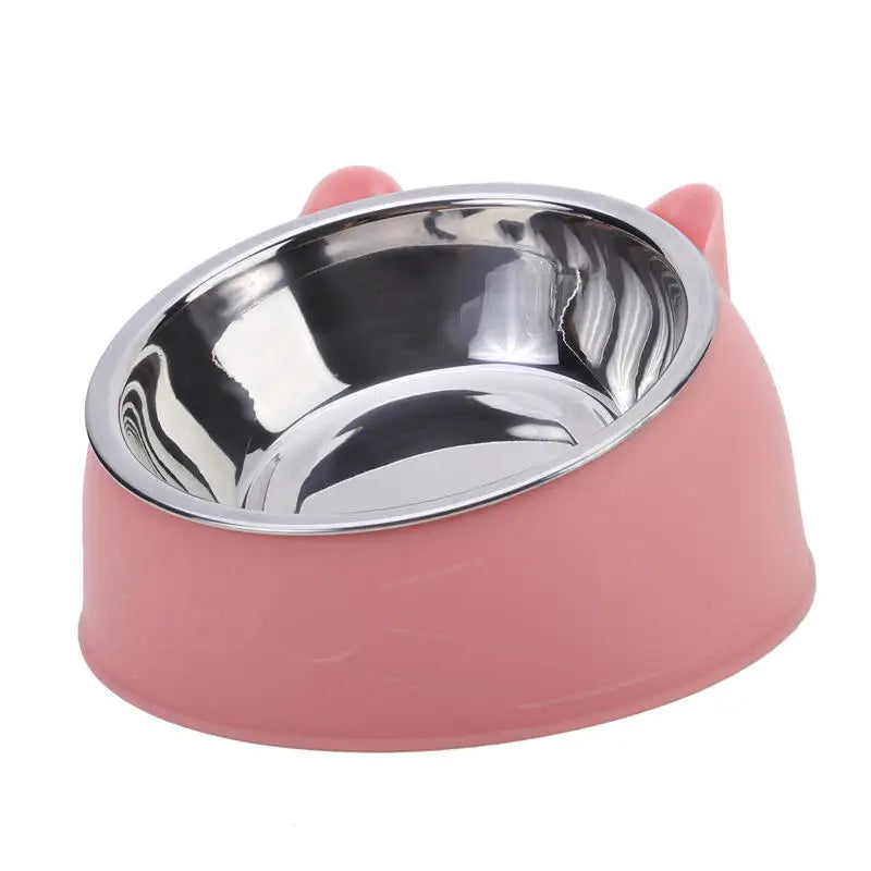 Gekantelde voerbak voor katten