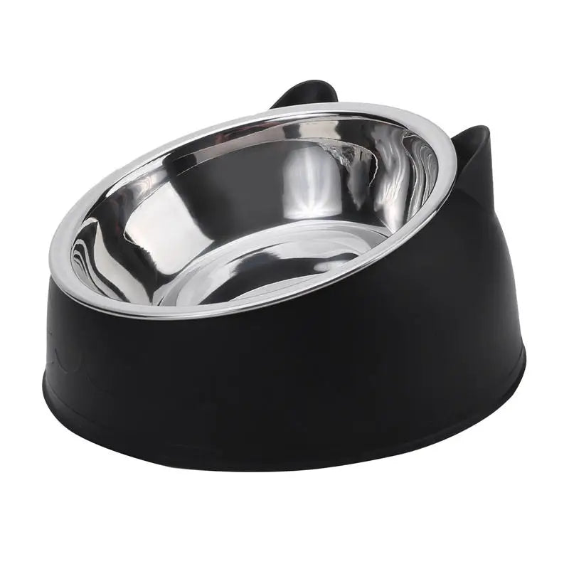 Gekantelde voerbak voor katten