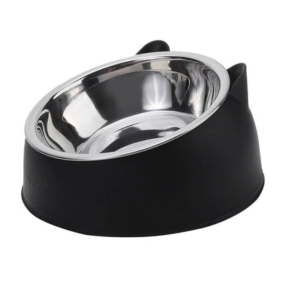 Gekantelde voerbak voor katten