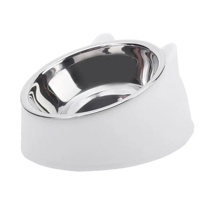 Gekantelde voerbak voor katten
