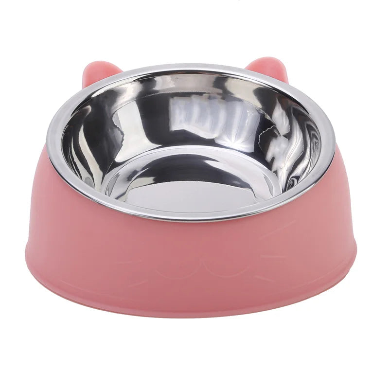 Gekantelde voerbak voor katten